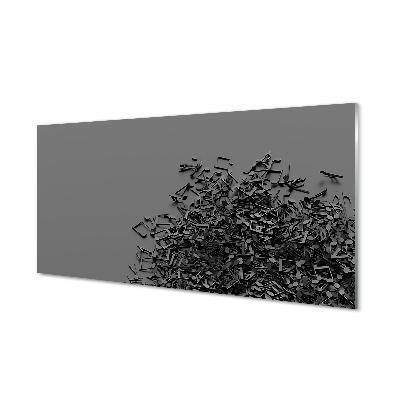 Sklenený obraz Roztrúsené noty sivé pozadie