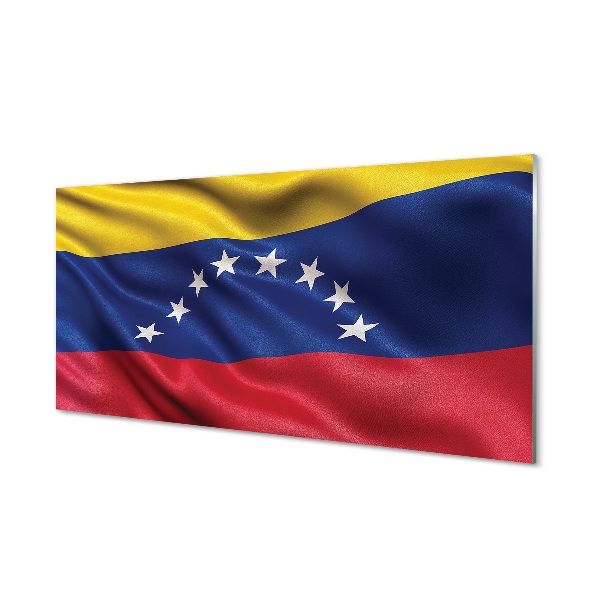 Obraz na skle Mávajúca venezuelská vlajka