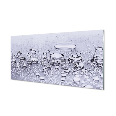 Sklenený obraz Kvapky vody na sivom pozadí
