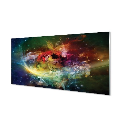 Skleneny obraz Abstraktná dúhová hmlovina