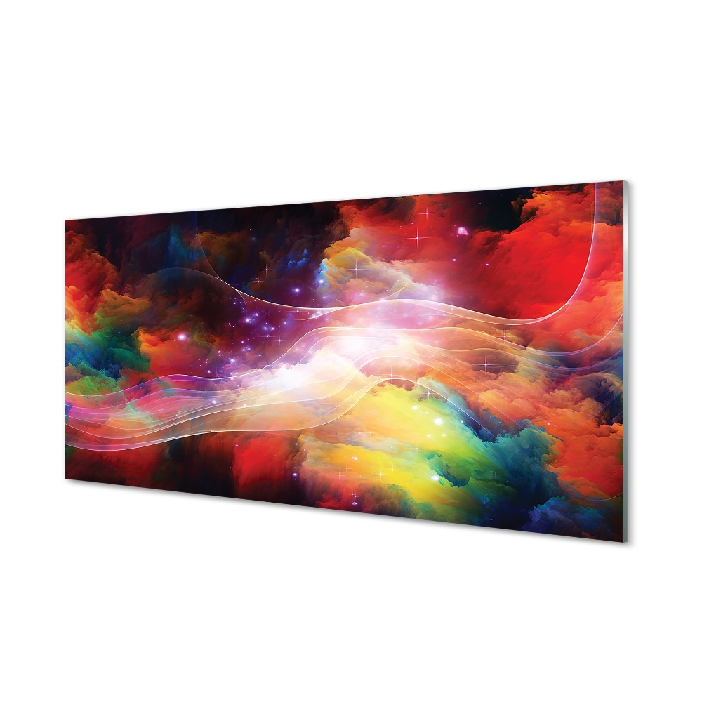 Sklenený obraz Abstraktné dúhové mraky