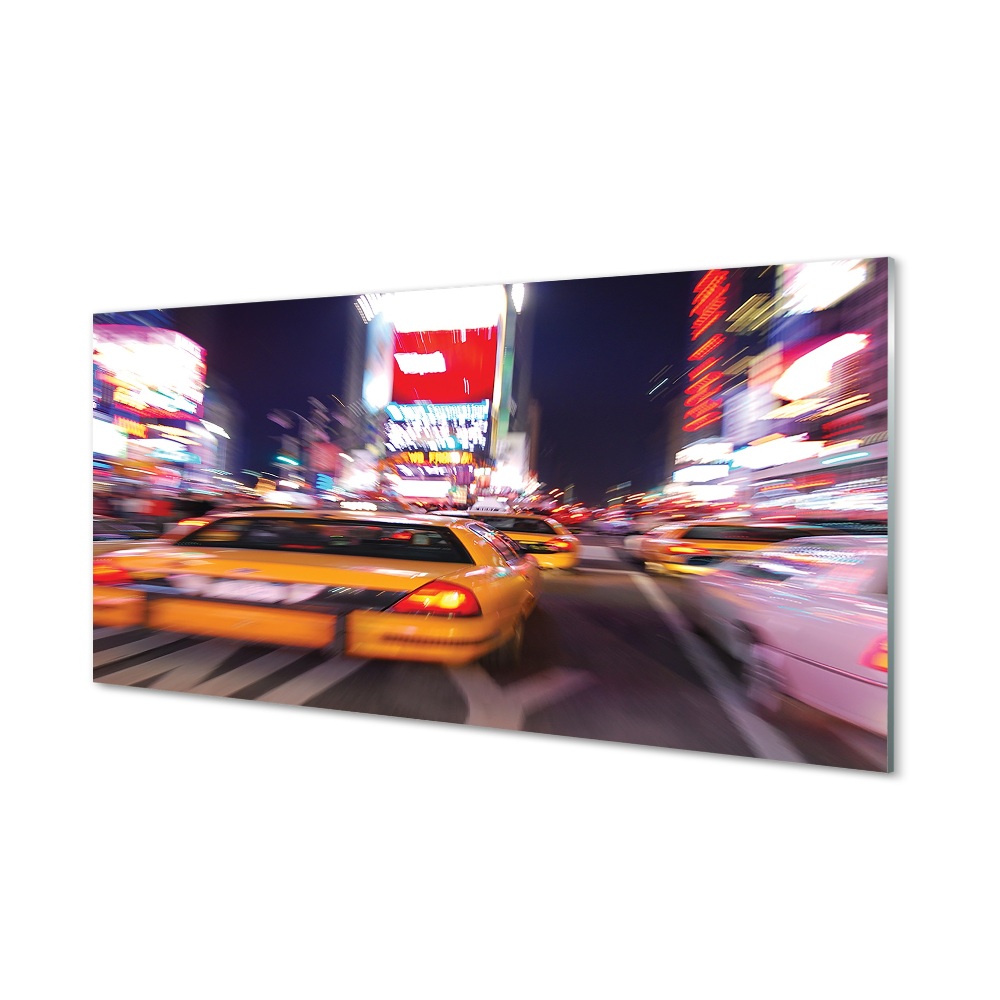 Sklenený obraz Autá v dopravnej zápche v centre mesta