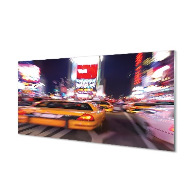 Sklenený obraz Autá v dopravnej zápche v centre mesta