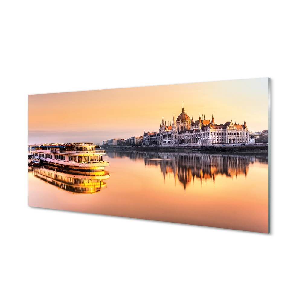 Sklenený obraz Západ slnka mesto trajektov