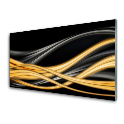 Obraz na skle Abstraktná grafika Žltá