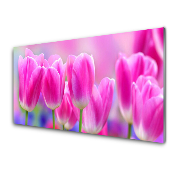 Obraz na skle Ružové tulipány