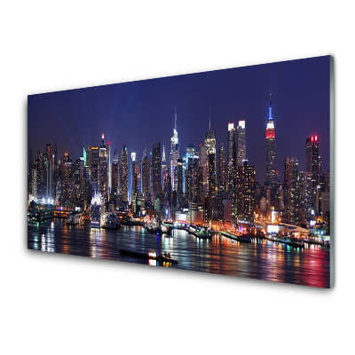 Obraz na skle Mrakodrapy Mestské domy