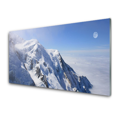 Sklenený obraz Vrcholy hôr Zima