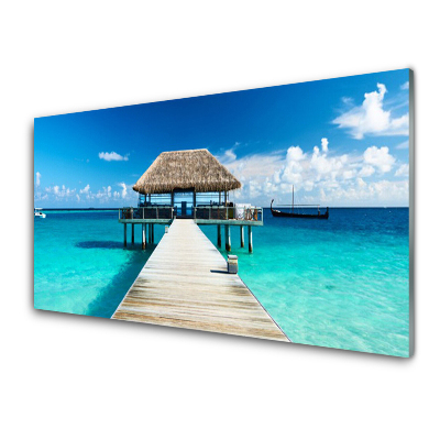 Skleneny obraz Dovolenka Vodný dom