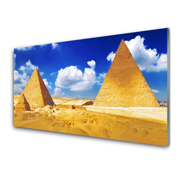 Obraz na skle Pyramídy Obloha Púšť