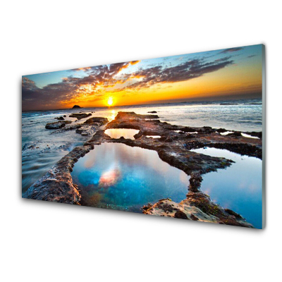 Skleneny obraz Morské slnko Krajina