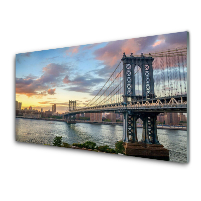 Sklenený obraz Most Mesto Metropola