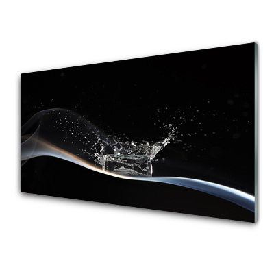 Obraz na skle Abstraktná grafická voda