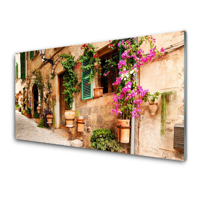 Sklenený obraz Ulica Dom Architektúra