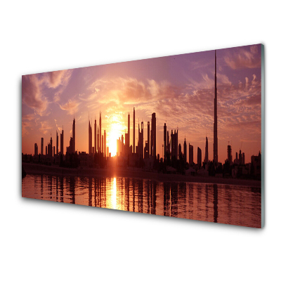 Obraz na skle Mesto pri vode