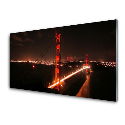 Obraz na skle Most v noci Architektúra