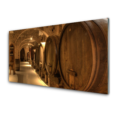 Obraz na skle Sudy s vínom