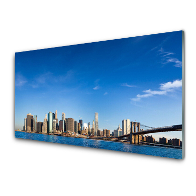 Obraz na skle Panoráma mestského mosta