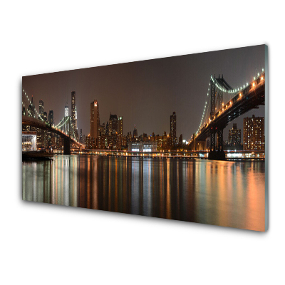 Obraz na skle Dva mosty Panoráma mesta