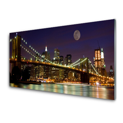 Obraz na skle Most Architektúra Plný