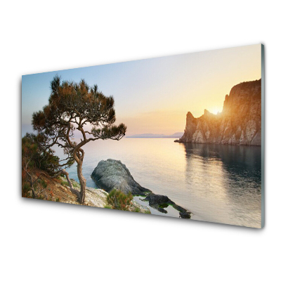 Sklenený obraz Strom na okraji hory