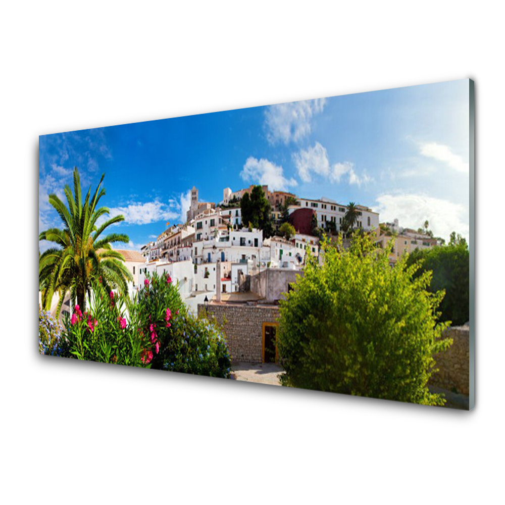 Skleneny obraz Mesto na kopci Palma
