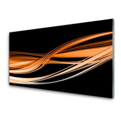 Sklenený obraz Abstraktné zlaté vlny Umenie umenia
