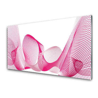 Sklenený obraz Ružová a biela abstrakcia