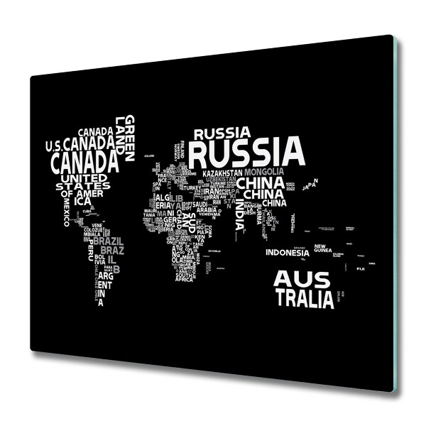 Doska na krájanie Názvy krajín Mapa