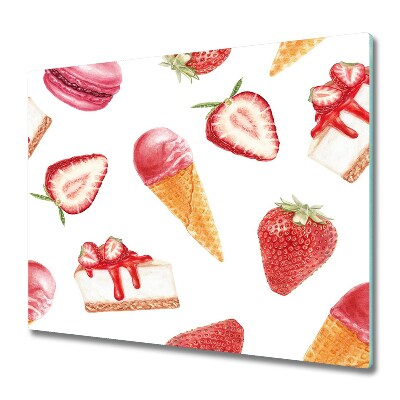 Sklenená doska na krájanie Kreslenie sladkostí