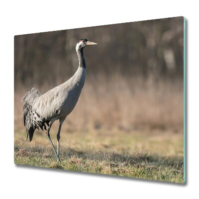 Sklenená doska na krájanie Vták volavka