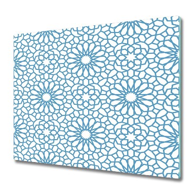 Sklenená doska na krájanie Modrý vzor