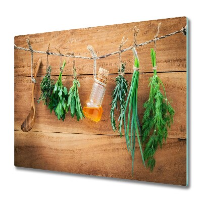 Sklenená doska na krájanie Zopár byliniek