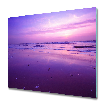 Sklenená doska na krájanie Západ slnka nad morom