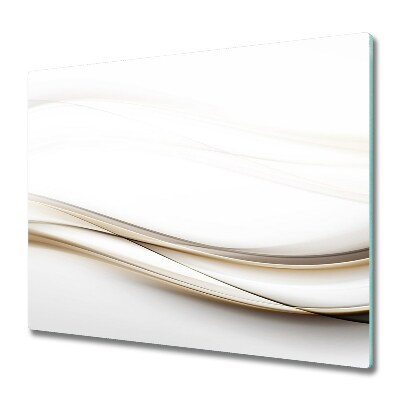 Sklenená doska na krájanie Béžový vzor vlny