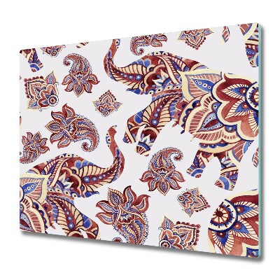 Sklenená doska na krájanie Orientálne slony