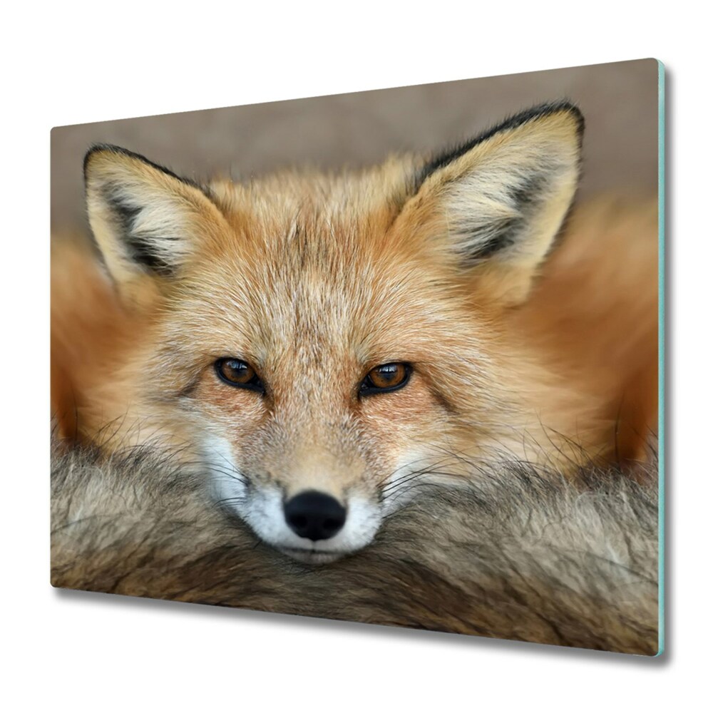 Sklenená doska na krájanie Ležiaca líška