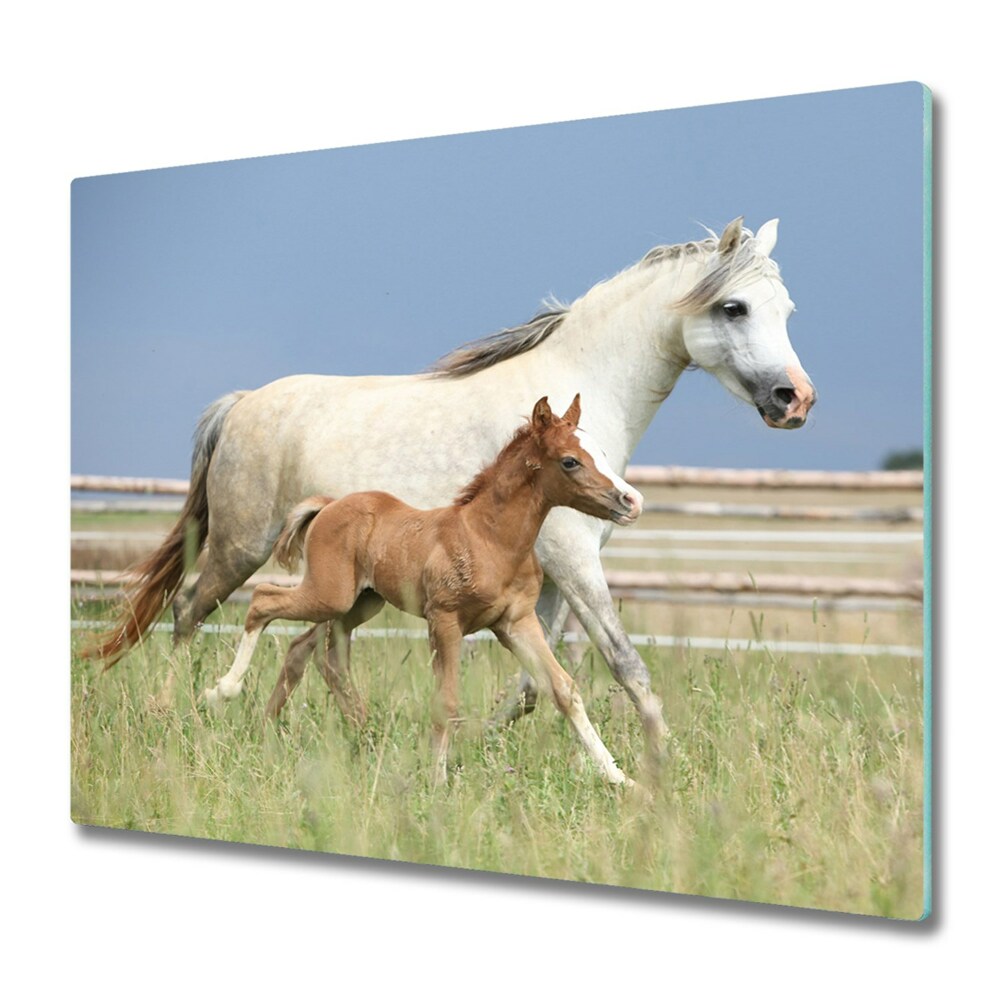 Doska na krájanie Kôň a žriebä na lúke,