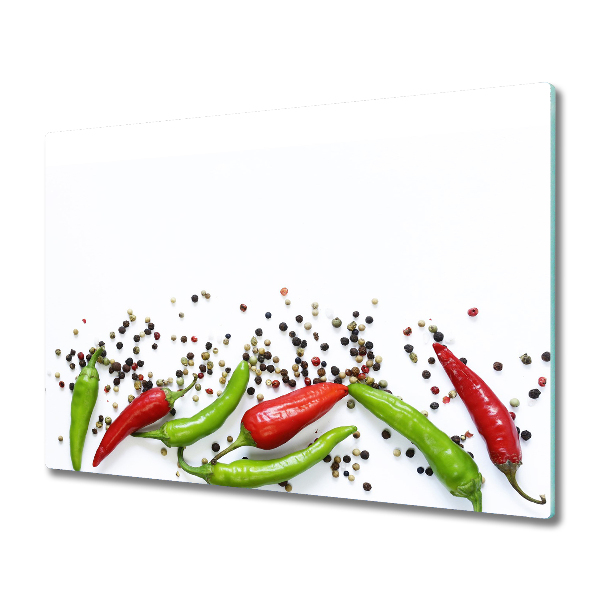 Doska na krájanie Červené a zelené chilli papričky