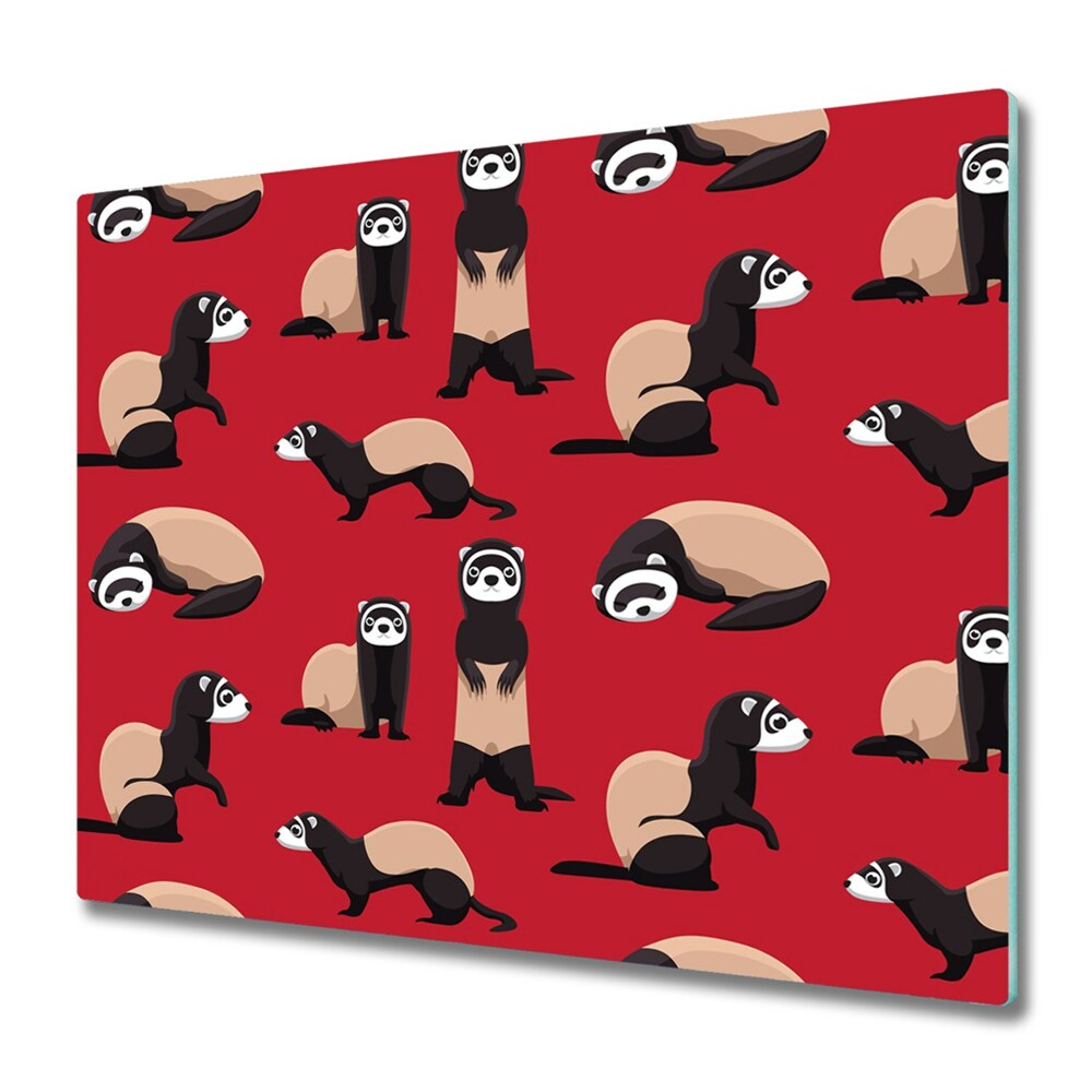 Doska na krájanie Kravičky na červenom pozadí