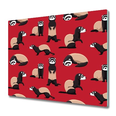 Doska na krájanie Kravičky na červenom pozadí