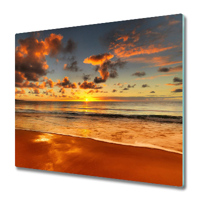 Sklenená doska na krájanie Zlatý západ slnka