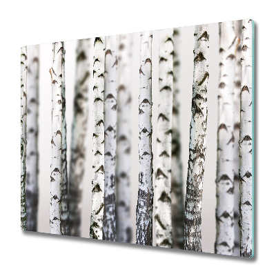 Sklenená doska na krájanie Kmene bielych briez