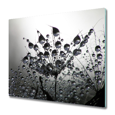 Sklenená doska na krájanie Kvapky rosy na semienku