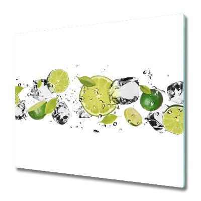 Sklenená doska na krájanie Limetka a voda