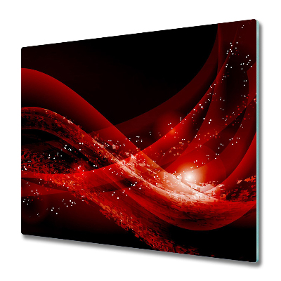 Sklenená doska na krájanie Abstraktné červené čiary