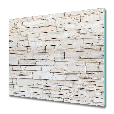 Sklenená doska na krájanie Béžová kamenná stena