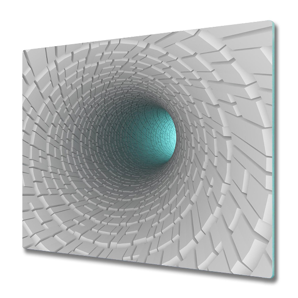 Sklenená doska na krájanie Sivý tunel 3D