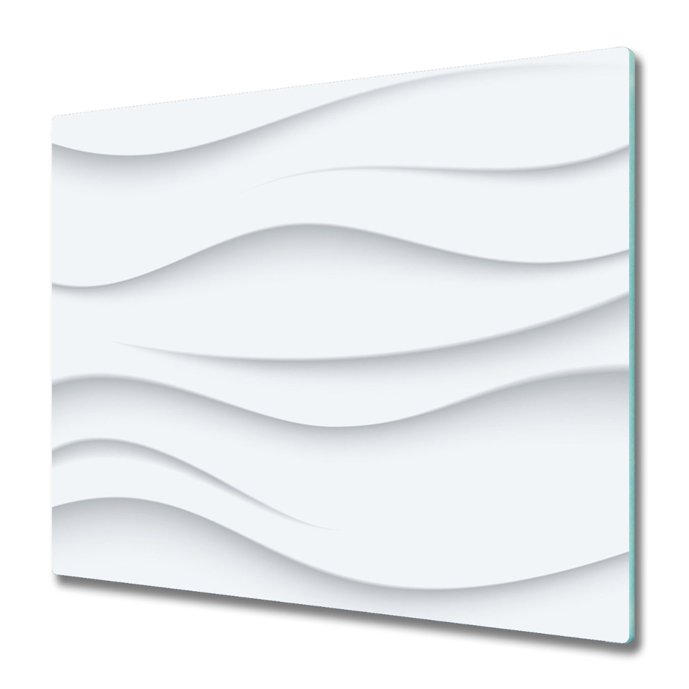 Sklenená doska na krájanie Biele vlny