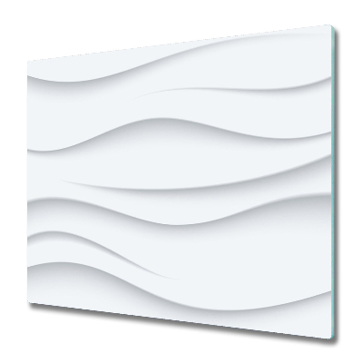 Sklenená doska na krájanie Biele vlny